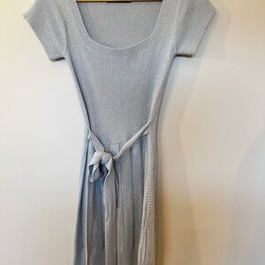 Silver Sparkling Knit Dress